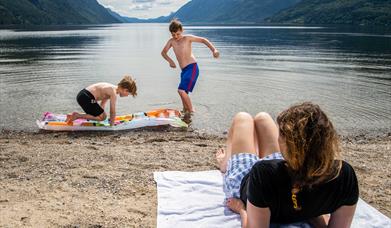 Nice beach at Sandviken Camping