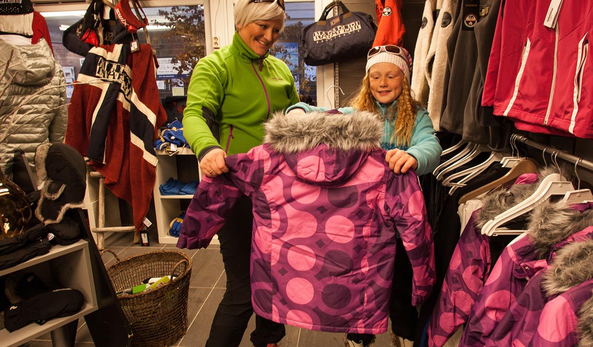 At Sport1 Gaustablikk you can find clothes and skiing equipment
