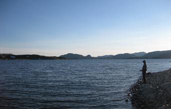 Fishing in lake Møsvatn