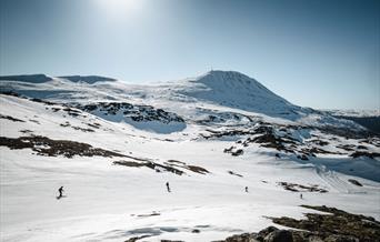 people on the alpine slope at Gausta ski centre