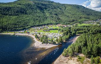 drone photo of Sandviken Camping