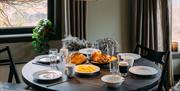 breakfast table at Gausta Sportell