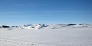 Skiing in winterwonderland with a view