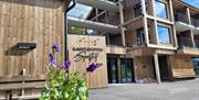 the entrance and facade of Gaustatoppen Sportell