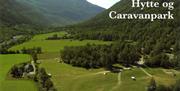 Rjukan Hytte and Caravanpark seen from the above.