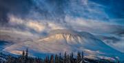 Gaustatoppen is beautiful when it is covered in snow