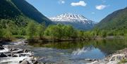 Gaustatoppen thrones majestically over the town Rjukan.