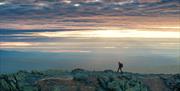 hiking on top of Gaustatoppen