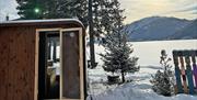 sauna at Sandviken Camping in winter