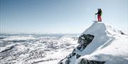 skiing from Mount Gaustatoppen