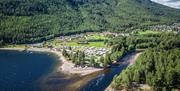 drone photo of Sandviken Camping