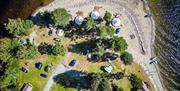 drone photo of Sandviken Camping