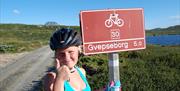 Cycling on Kraftvegen is nominated as one of Norways most beautiful cycling routes.