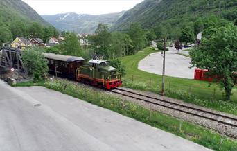 Old train working as a museum train during summer.