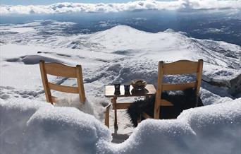 Beautiful view from Gaustatoppen Turisthytte