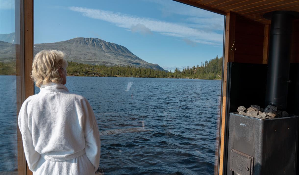 Great view from the floating saunas